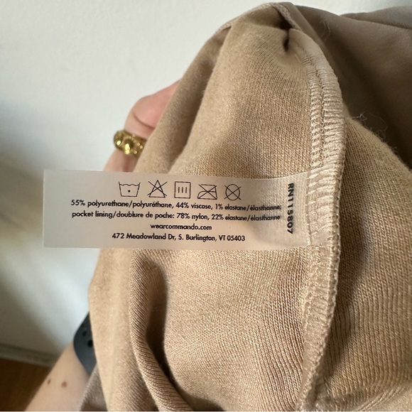 Commando Faux Leather Relaxed Shorts in Sand Size XS - Picture 8 of 8